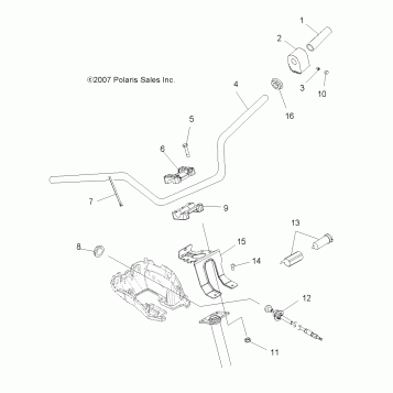 STEERING, HANDLEBAR and CONTROLS - A08CL50AA (49ATVHANDLEBAR086X6)