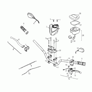 STEERING, HANDLEBAR - A08PB20EB (49ATVHANDLEBAR08PHXQD)