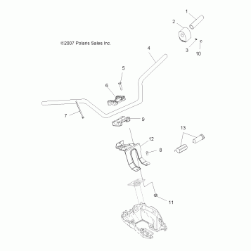 STEERING, HANDLEBAR and CONTROLS - A08TN68AX/AZ (49ATVHANDLEBAR08SP500EFI)