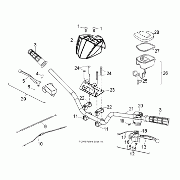 STEERING, HANDLEBAR - A10PB20AB/AD (49ATVHANDLEBAR09PHX)