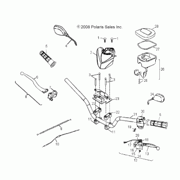 STEERING, HANDLEBAR - A10PB20EB (49ATVHANDLEBAR09PHXQD)