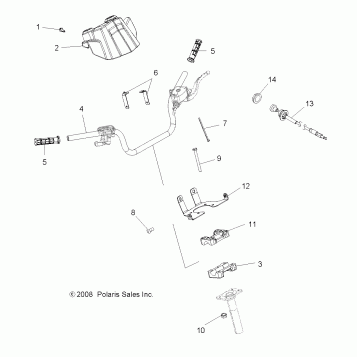 STEERING, HANDLEBAR and CONTROLS - A11LB27AA (49ATVHANDLEBAR09SP400)