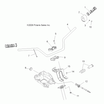 STEERING, HANDLEBAR and CONTROLS - A10MH50AJ/AX/AZ (49ATVHANDLEBAR09SP500)