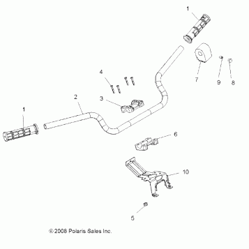 STEERING, HANDLEBAR and CONTROLS - A11DX85AF/AG/AZ (49ATVHANDLEBAR09SPEPS550)