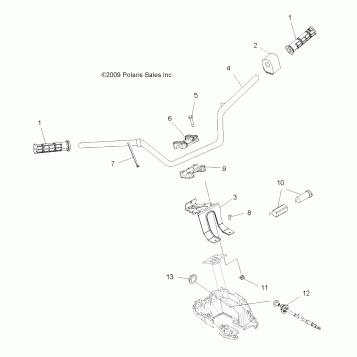 STEERING, HANDLEBAR and CONTROLS - A12MH50FF/FX/FY (49ATVHANDLEBAR10SP500TRGI)