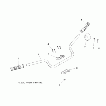 STEERING, HANDLEBAR and CONTROLS - A13GH85AJ/EAK (49ATVHANDLEBAR13850SCRAM)