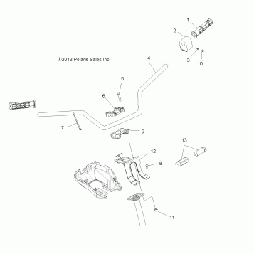 STEERING, HANDLEBAR and CONTROLS - A15SEE57AA/AC/AJ (49ATVHANDLEBAR14SP570)