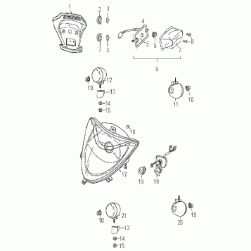 ELECTRICAL, HEADLIGHT and TAILLIGHT - A10PB20EB (49ATVHEADLIGHT08PHXQD)