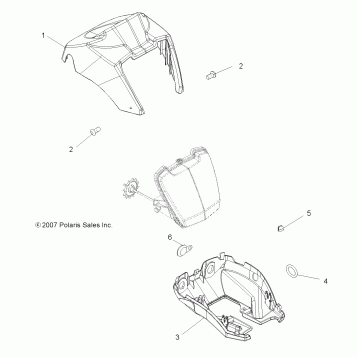 BODY, HEADLIGHT POD - A08MH50AX/AZ (49ATVHEADLIGHT08SP500EFI)