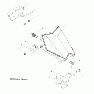 ELECTRICAL, HEADLIGHTS and TAILLIGHTS and BULBS - A11GP52AA (49ATVHEADLIGHT09OUT450)