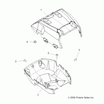 BODY, HEADLIGHT POD - A14ZN8EAB/C/I/M/P/S (49ATVHEADLIGHT09SPXP550)