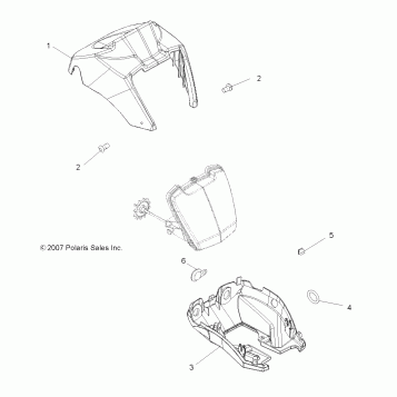 BODY, HEADLIGHT POD - A16SWE57A1/A7 (49ATVHEADLIGHT11SP800)