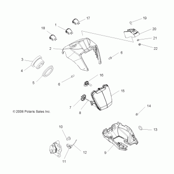 HEADLIGHT POD and SPEEDOMETER - A07MH50AB/AL/AQ/AX/AY/AZ/MN50AF/AN/AT/AY (49ATVHEADLIGHT500EFI)
