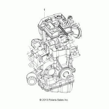 ENGINE, LONG BLOCK - A19SJE57BH (49ATVLB14SP570)