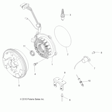 ELECTRICAL, IGNITION SYSTEM - A11MN50ET (49ATVMAGNETO11SP500TR)