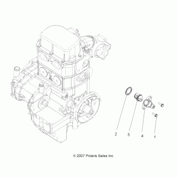 ENGINE, COOLING SYSTEM THERMOSTAT - A11CF76AA (49ATVMANIFOLD08SP800EFI)