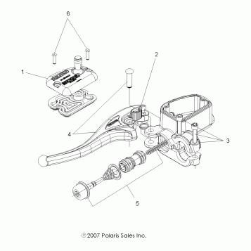BRAKES, FRONT BRAKE LEVER and MASTER CYLINDER - A08BA32AA (49ATVMCLH08SCRAM)