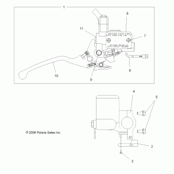 BRAKES, FRONT BRAKE and MASTER CYLINDER - A11GP52AA (49ATVMCLH09OUT525)