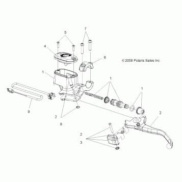 BRAKES, FRONT BRAKE LEVER and MASTER CYLINDER - A14ZN8EAB/C/I/M/P/S (49ATVMCLH09SPXP550)