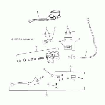 BRAKE, HAND, FRONT - A07GJ50AA/AB/AC (49ATVMCLHPRED500)