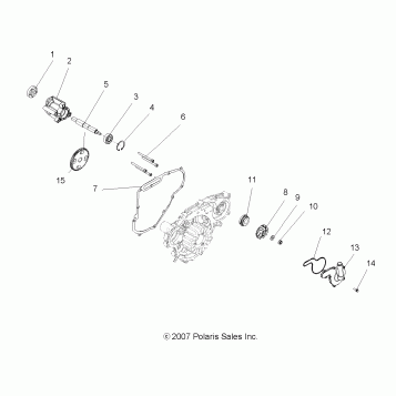ENGINE, OIL PUMP and WATER PUMP - A08TN68AX/AZ (49ATVOILPUMP08SPX27)