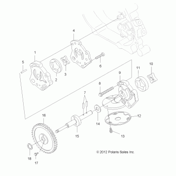 ENGINE, OIL PUMP - A12MH50FF/FX/FY (49ATVOILPUMP12SP500)