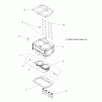 ENGINE, PISTON and CYLINDER - A11CF76AA (49ATVPISTON096X6)