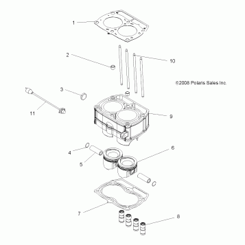 ENGINE, PISTON and CYLINDER - A09TN76AL/AX/AZ (49ATVPISTON09SPX2800)
