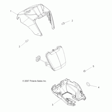 BODY, HEADLIGHT POD - A08CL50AA (49ATVPOD086X6)