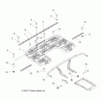BODY, REAR RACK ASM. - A08MH50AX/AZ (49ATVRACKMTG08SP500)