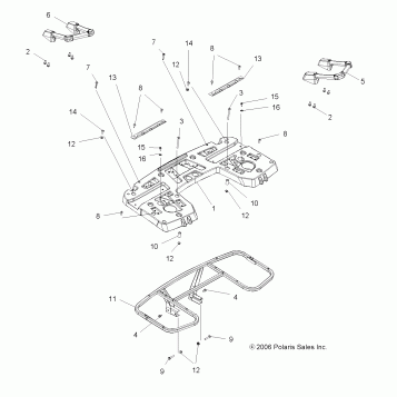 BODY, REAR RACK ASM. - A08DN50EA (49ATVRACKMTG08SPTRG500)