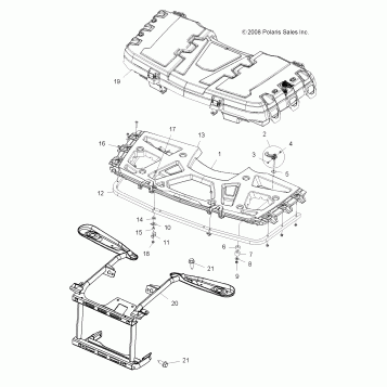 BODY, FRONT RACK - A09ZX85/8X ALL OPTIONS (49ATVRACKMTG09SPEPS850)