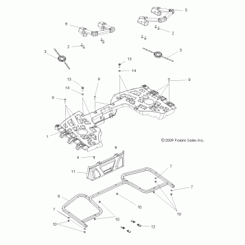 BODY, REAR RACK ASM. - A10DX55AL/AF (49ATVRACKMTG10SPTRGEPS)