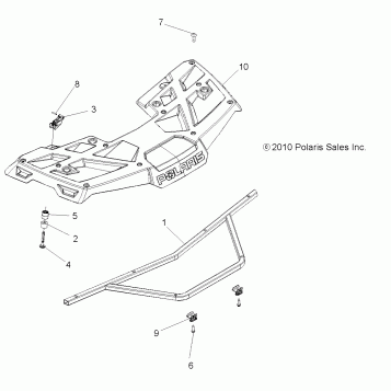 BODY, FRONT RACK - A11MH46AX/AZ (49ATVRACKMTG11SP500)