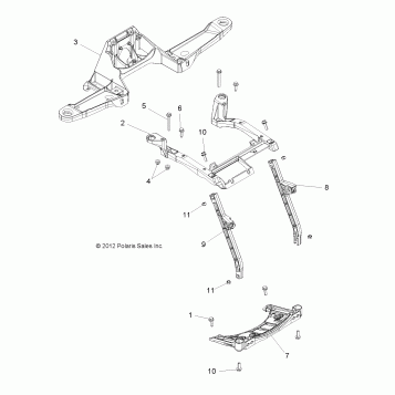 BODY, FRONT RACK SUPPORT - A19SVA85BG (49ATVRACKMTG13850SCRAM)