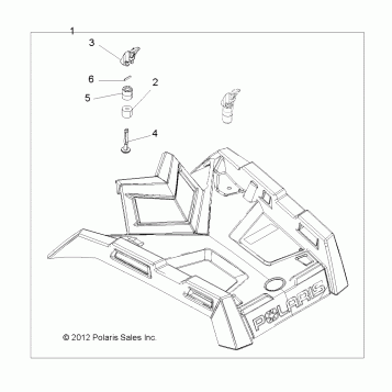 BODY, FRONT RACK - A19SVA85BG (49ATVRACKMTG13SCRAM850)