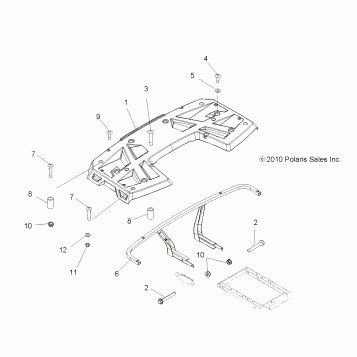 BODY, REAR RACK - A11MH76AX/AZ (49ATVRACKMTGRR11SP500)