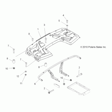 BODY, REAR RACK - A11MH46AX/AZ (49ATVRACKMTGRR11SP500F)