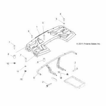 BODY, REAR RACK - A12MH50FF/FX/FY (49ATVRACKMTGRR12SP500F)