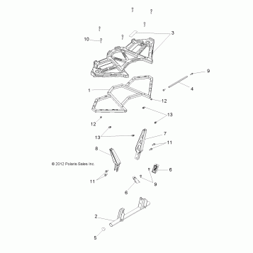 BODY, REAR RACK - A19SVA85BG (49ATVRACKMTGRR13850SCRAM)