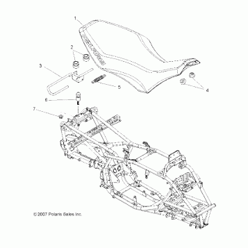 BODY, SEAT ASM. - A08GP52AA (49ATVSEAT08OUT525)
