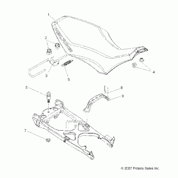 BODY, SEAT - A08GJ52AA/AB/AC (49ATVSEAT08OUT525S)