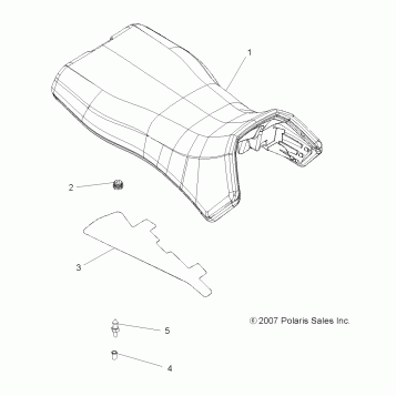 BODY, OPERATOR SEAT - A08DN50EA (49ATVSEAT08SPTRG500)