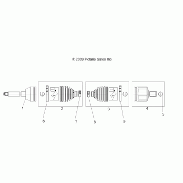 DRIVE TRAIN, FRONT DRIVE SHAFT - A08MH50AX/AZ (49ATVSHAFTDRIVE08SP)
