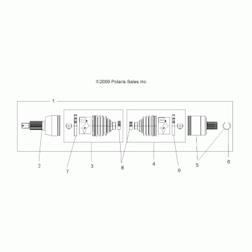 DRIVE TRAIN, DRIVE SHAFT, FRONT - A10ZX85AK/AL/AS/AT/AX (49ATVSHAFTDRIVE1332383)