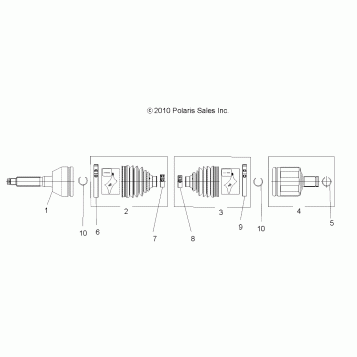 DRIVE TRAIN, FRONT DRIVE SHAFT - A16SWE57A1/A7 (49ATVSHAFTDRIVE1332881)