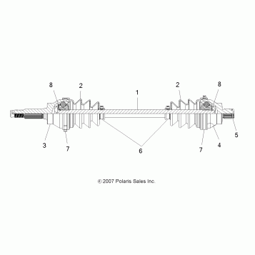 DRIVE TRAIN, REAR DRIVE SHAFT - A08LH27AW/AX/AZ (49ATVSHAFTDRIVERR08SP300)