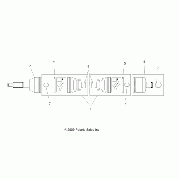 DRIVE TRAIN, REAR DRIVE SHAFT - A08DN50EA (49ATVSHAFTDRIVERR08SPX25)