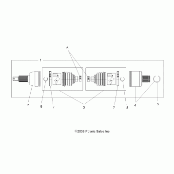 DRIVE TRAIN, DRIVE SHAFT, REAR - A09ZN85/8X ALL OPTIONS (49ATVSHAFTDRIVERR1332584)