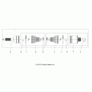 DRIVE TRAIN, REAR DRIVE SHAFT - A11CF76AA (49ATVSHAFTDRIVERR1332938)